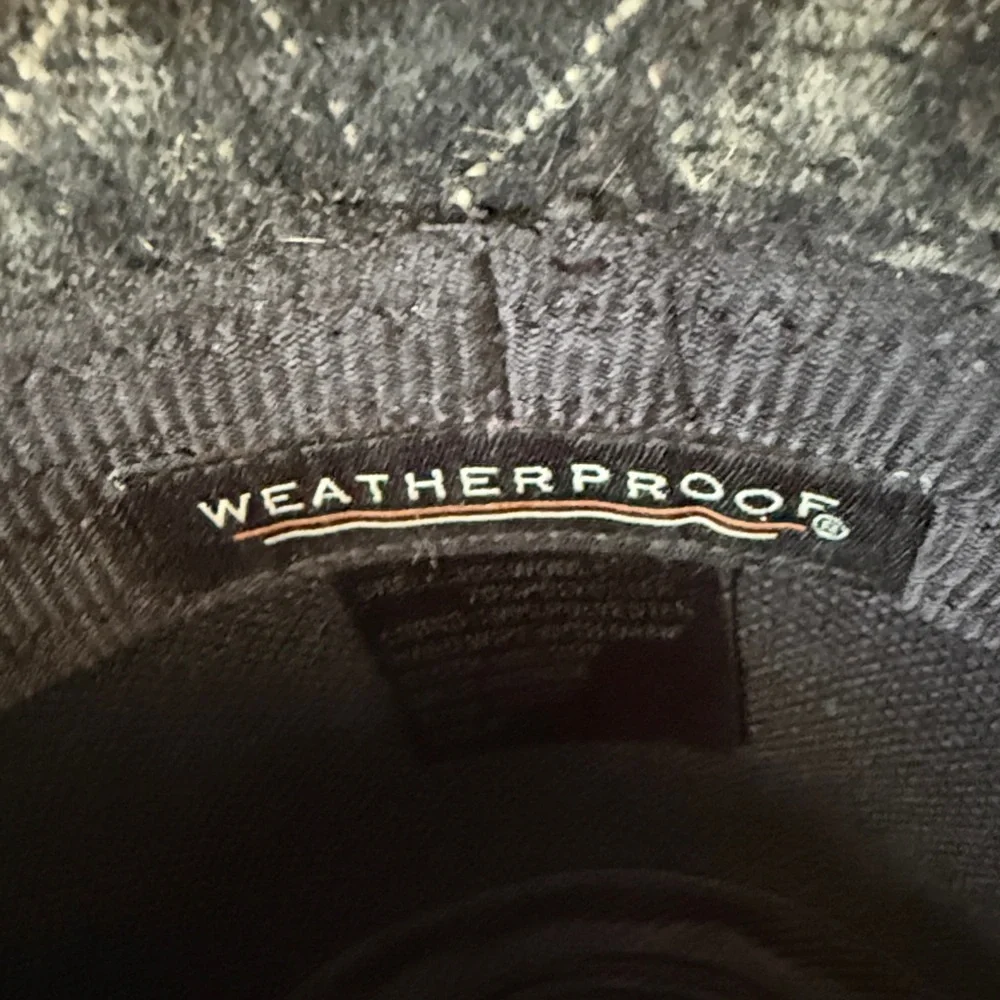 Weatherproof Black Plaid Hat